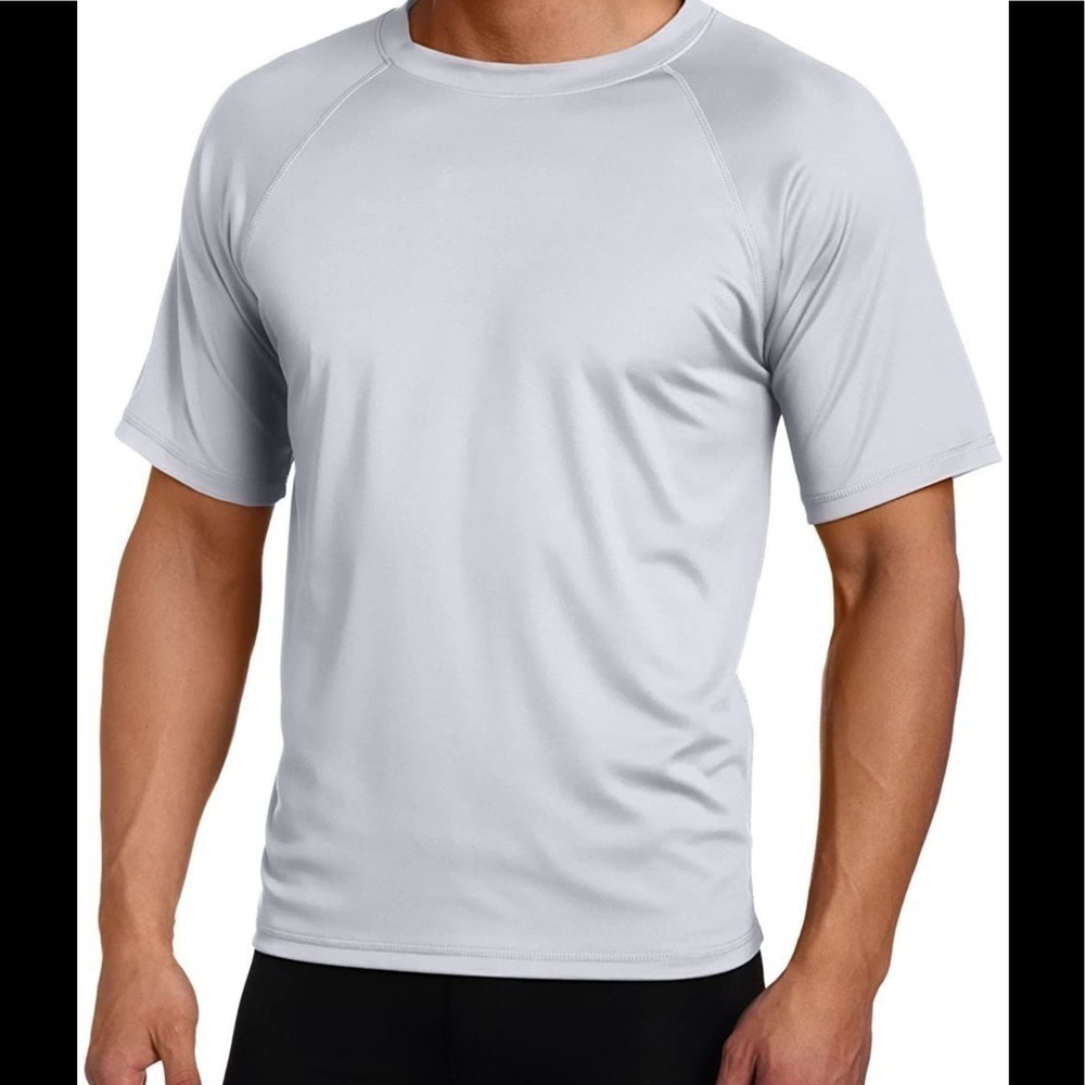 Kanu Surf Men's XXL Gray Short Sleeve UPF 50+ Swim Lightweight  T-Shirt NEW